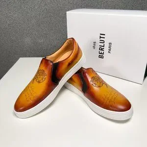 Berluti | Shoes | Playtime Scritto Patterned Leather Sports  display picture 2